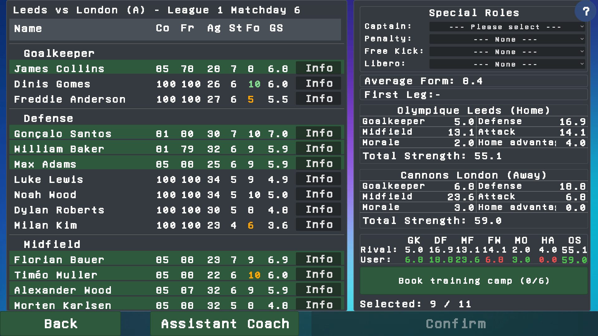 Whistle1 - Retro Football Manager screenshot 3