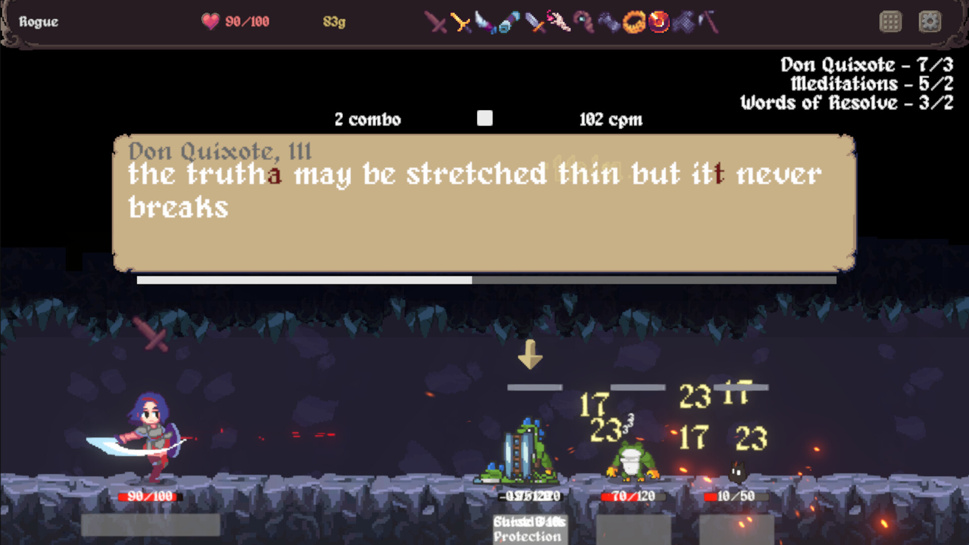 Clack and Slash: Typing Roguelike trailer