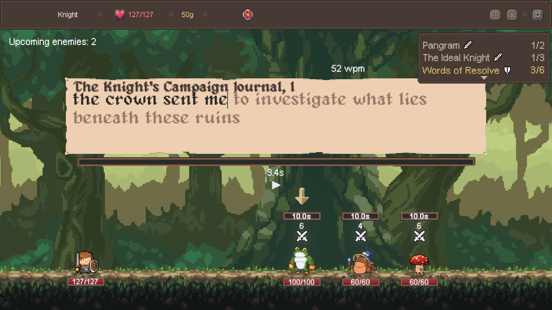 Clack and Slash: Typing Roguelike trailer
