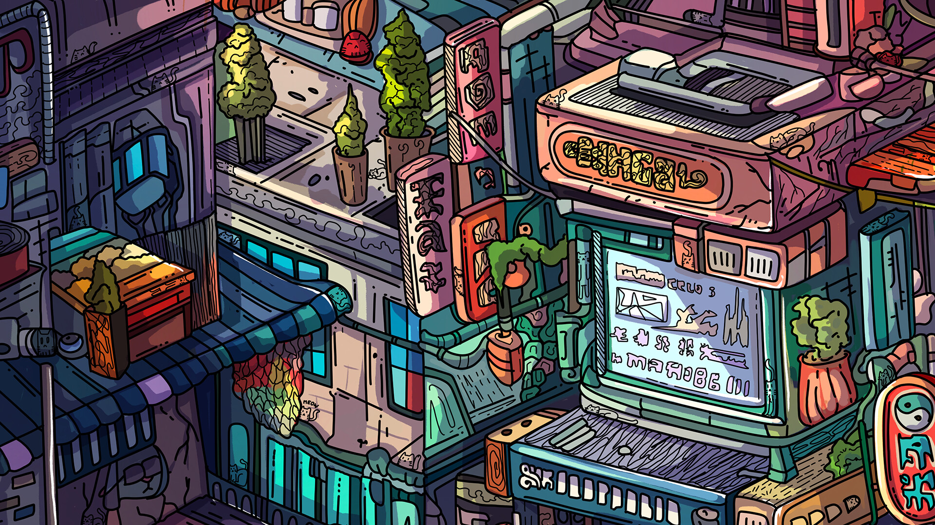 100 Cyberpunk Cats screenshot 3
