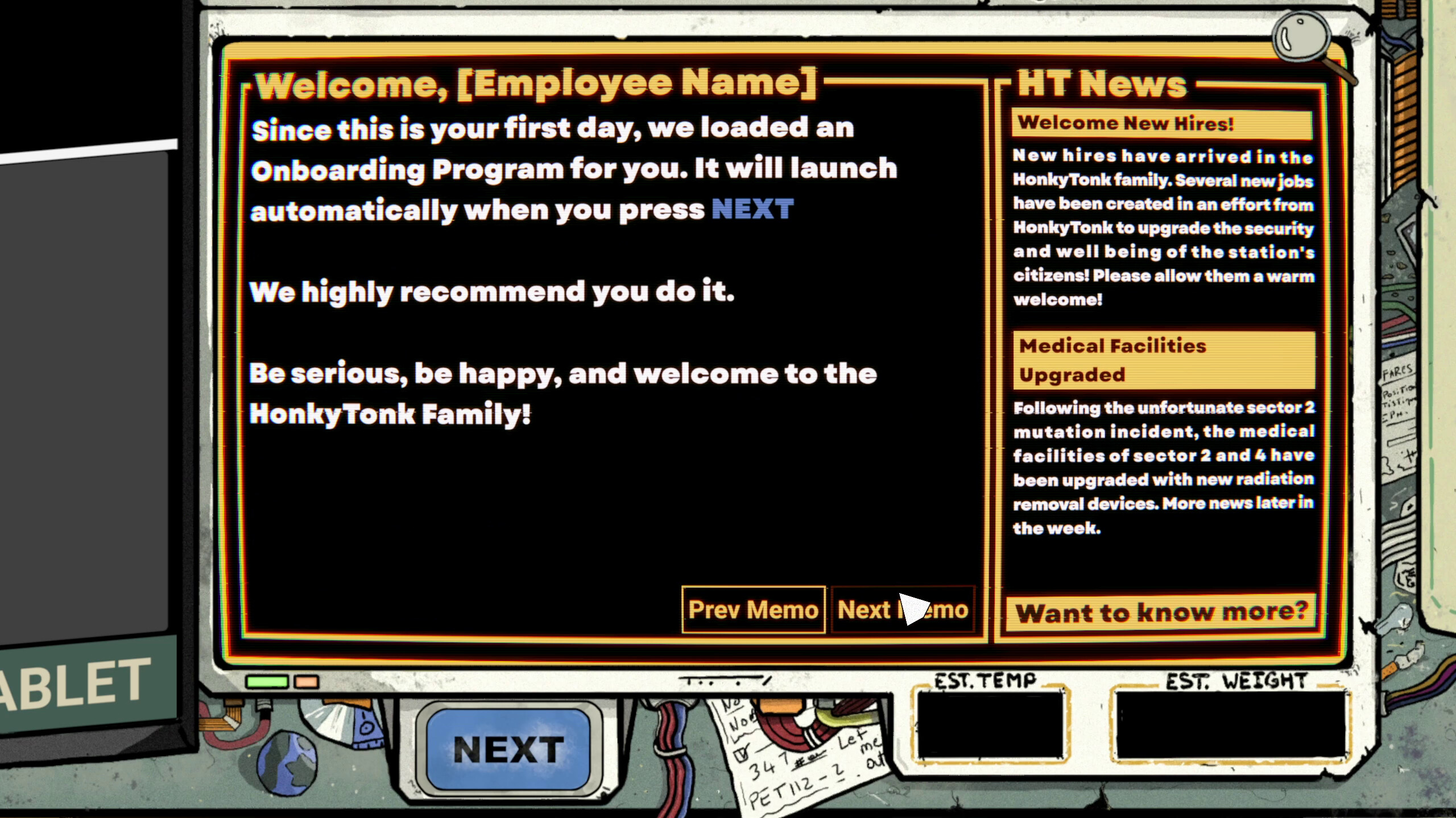 Welcome, [Employee Name] screenshot 2