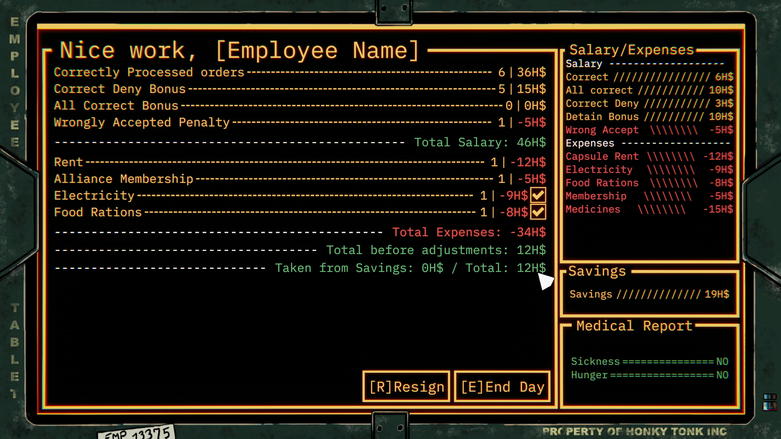 Welcome, [Employee Name] screenshot 4