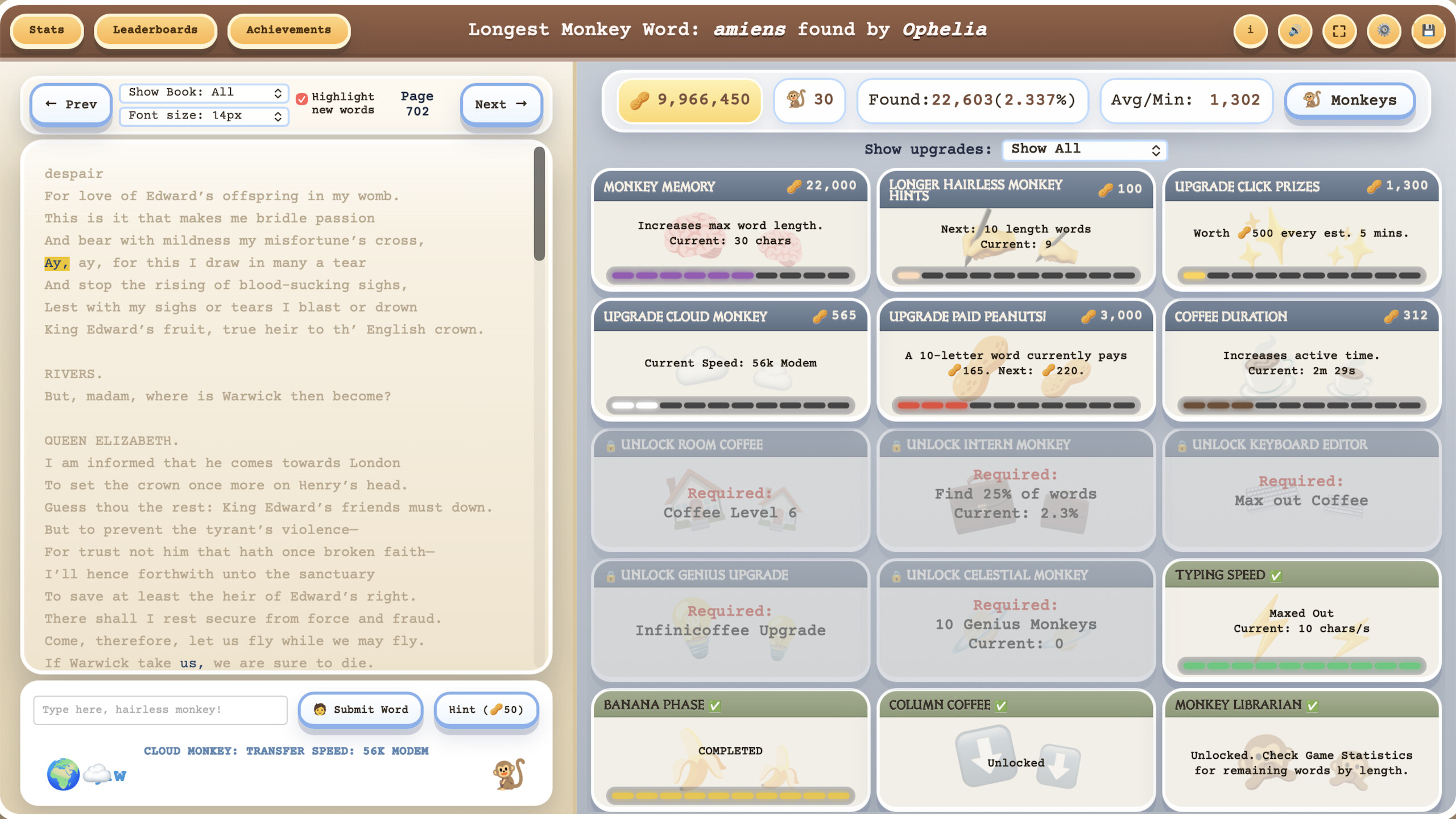 Simian Shakespeare screenshot 4