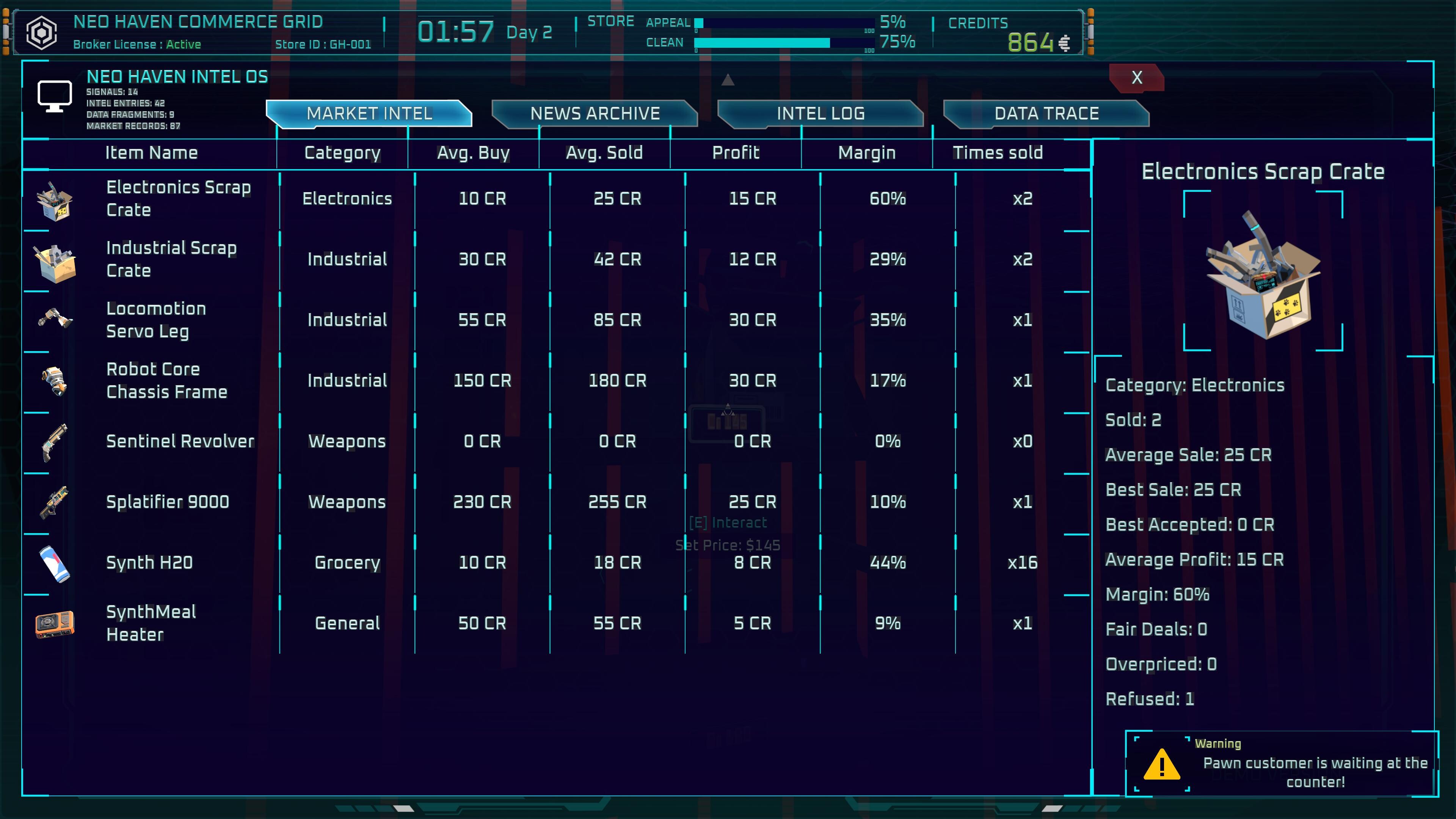 Ghost Receipt - A Cyberpunk Pawnshop Simulator screenshot 4