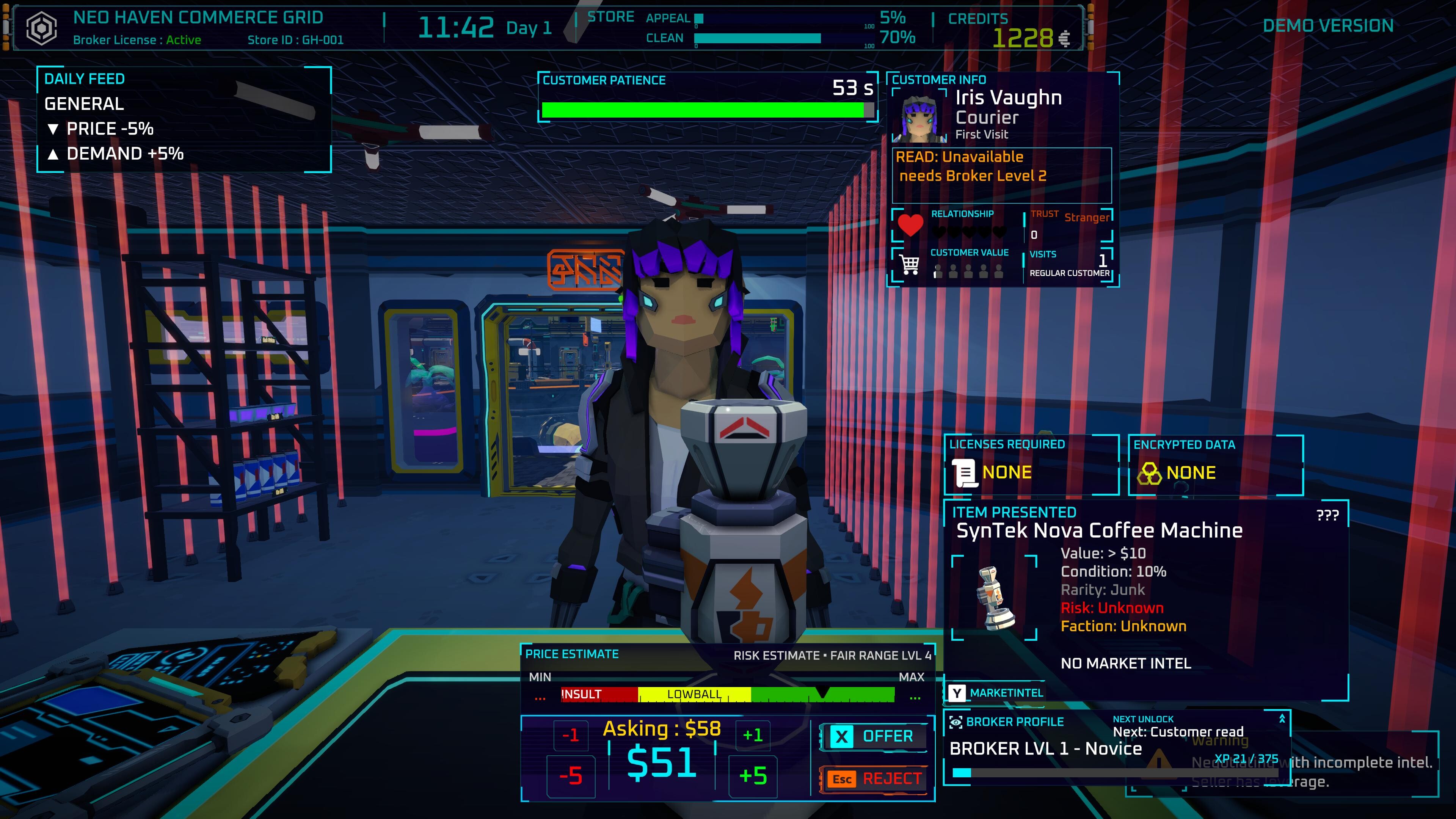 Ghost Receipt - A Cyberpunk Pawnshop Simulator screenshot 2