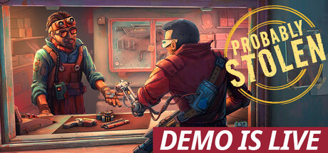 Cover art from Probably Stolen - Cyberpunk Shopkeeper Sim