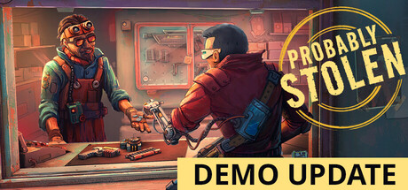 Cover art from Probably Stolen - Cyberpunk Shopkeeper Sim