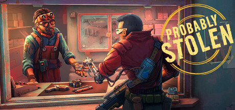 Cover art from Probably Stolen - Cyberpunk Shopkeeper Sim