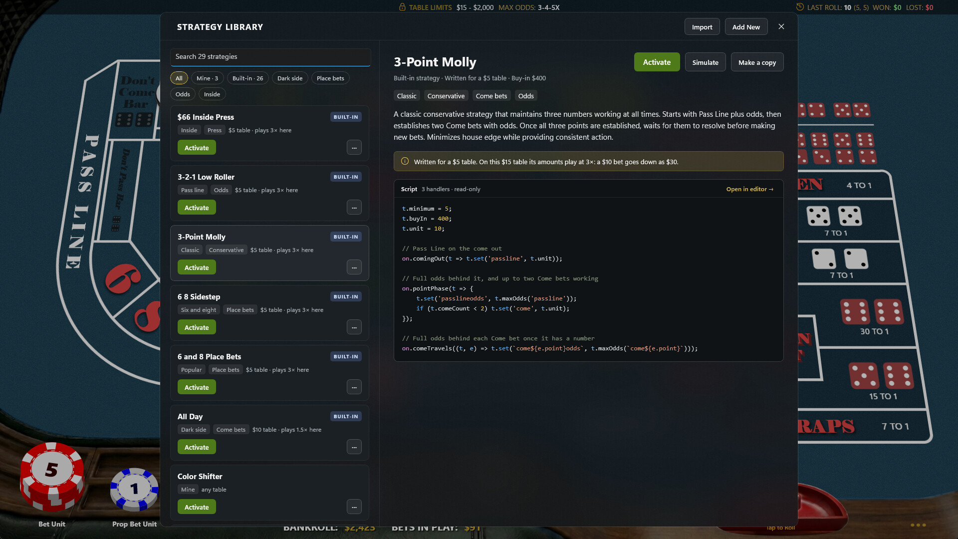 Knave Craps screenshot 5