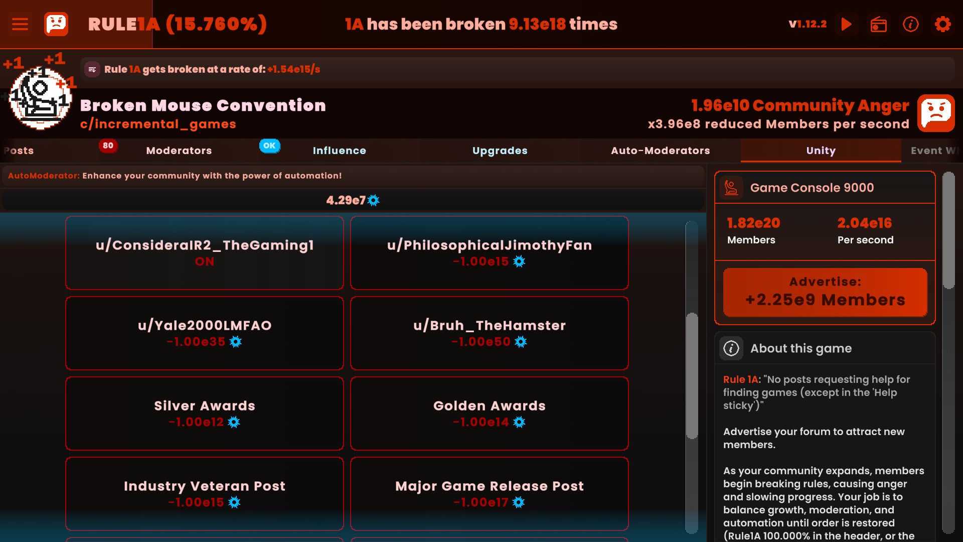 Rule1A Incremental: Idle Forum screenshot 5