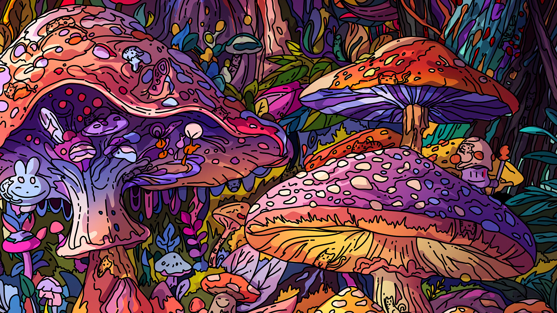 100 Mushroom Cats screenshot 3
