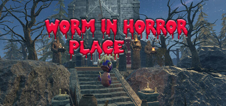 Worm in horror place