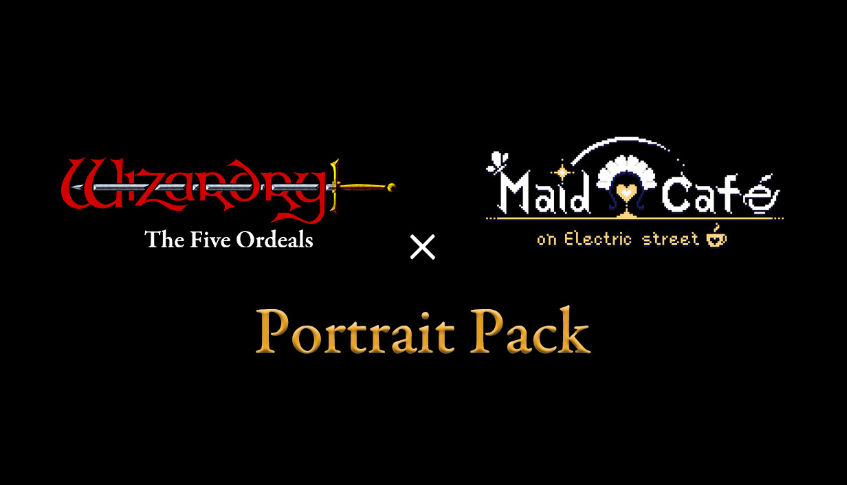 Wizardry: The Five Ordeals - Portrait Pack "Maid Cafe on Electric Street"