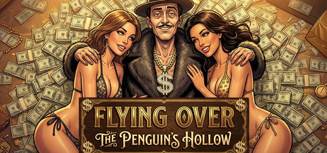 Flying over the penguin's hollow