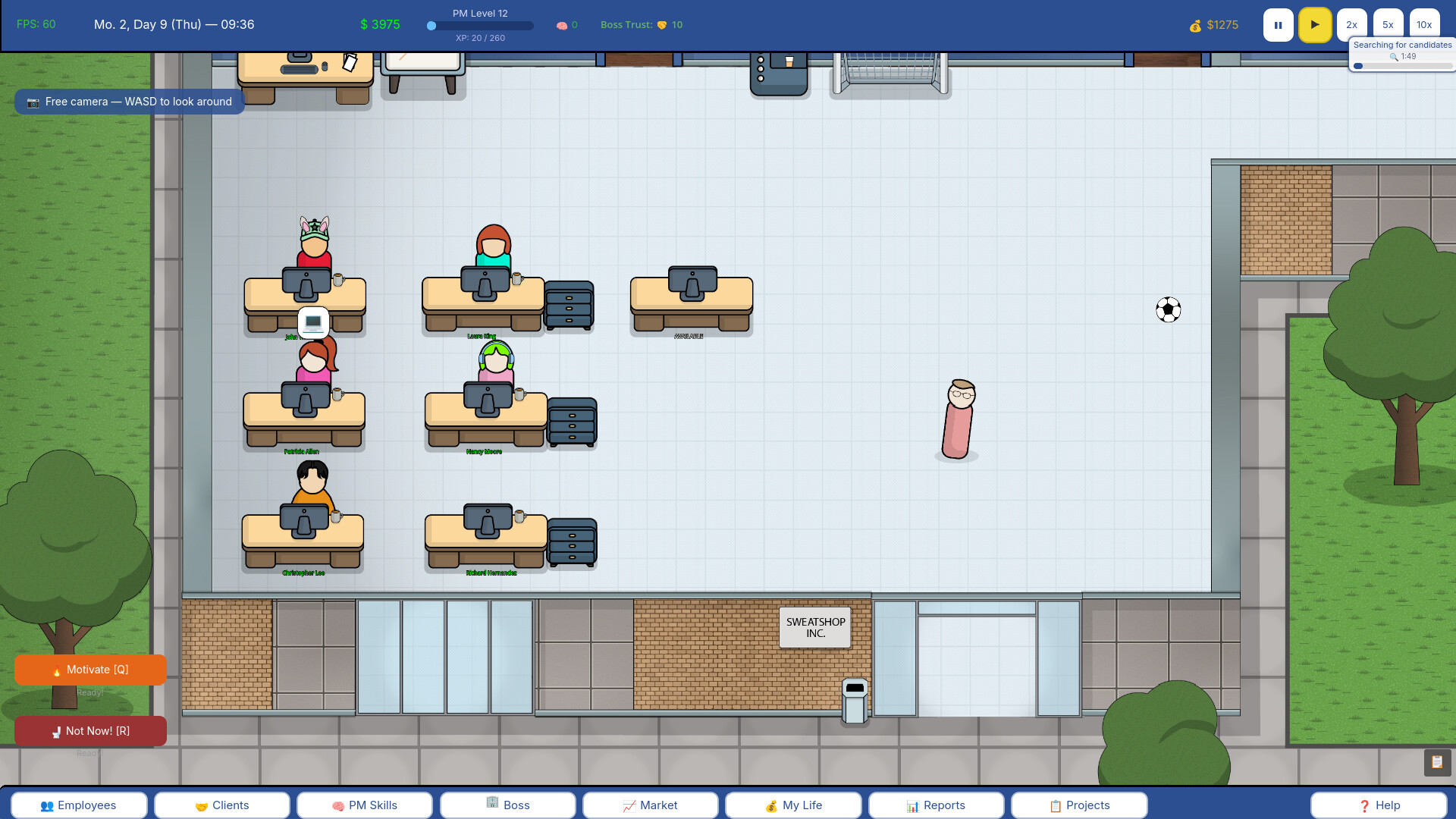 Project manager SIM screenshot 2