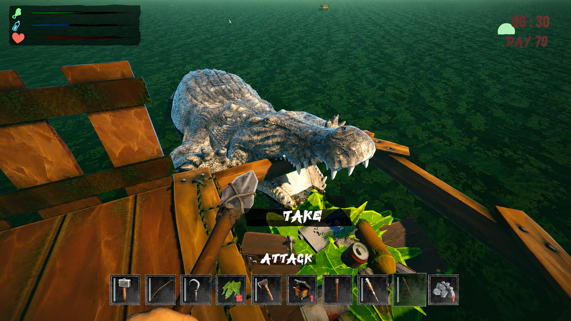 Survival Float Simulator - Crocodile Waters Craft, Raft, Build screenshot 2