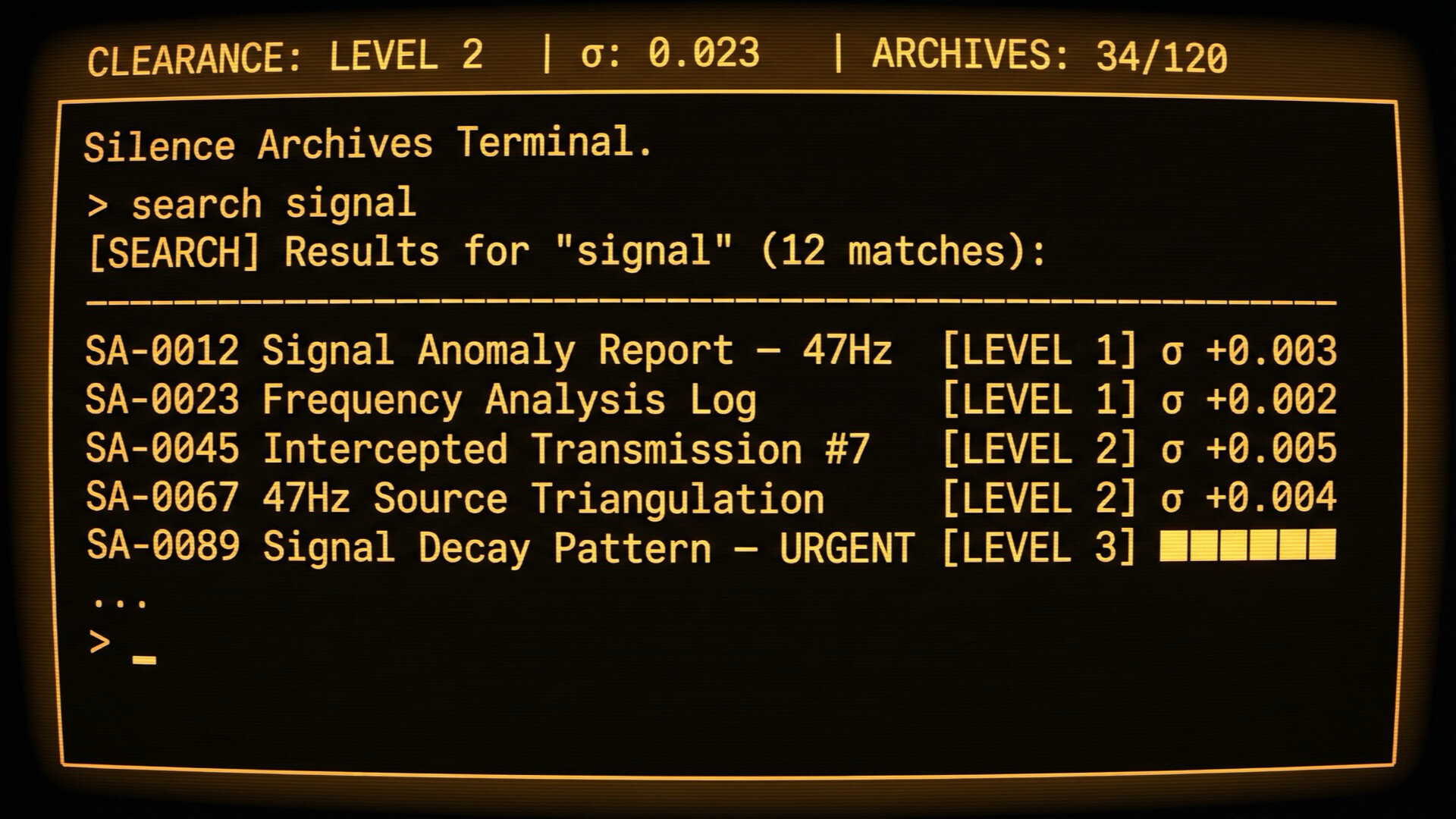 Silence Archives Terminal trailer