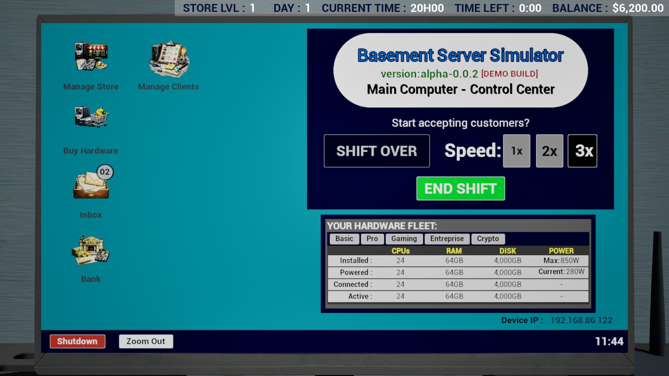 Basement Server Simulator screenshot 2