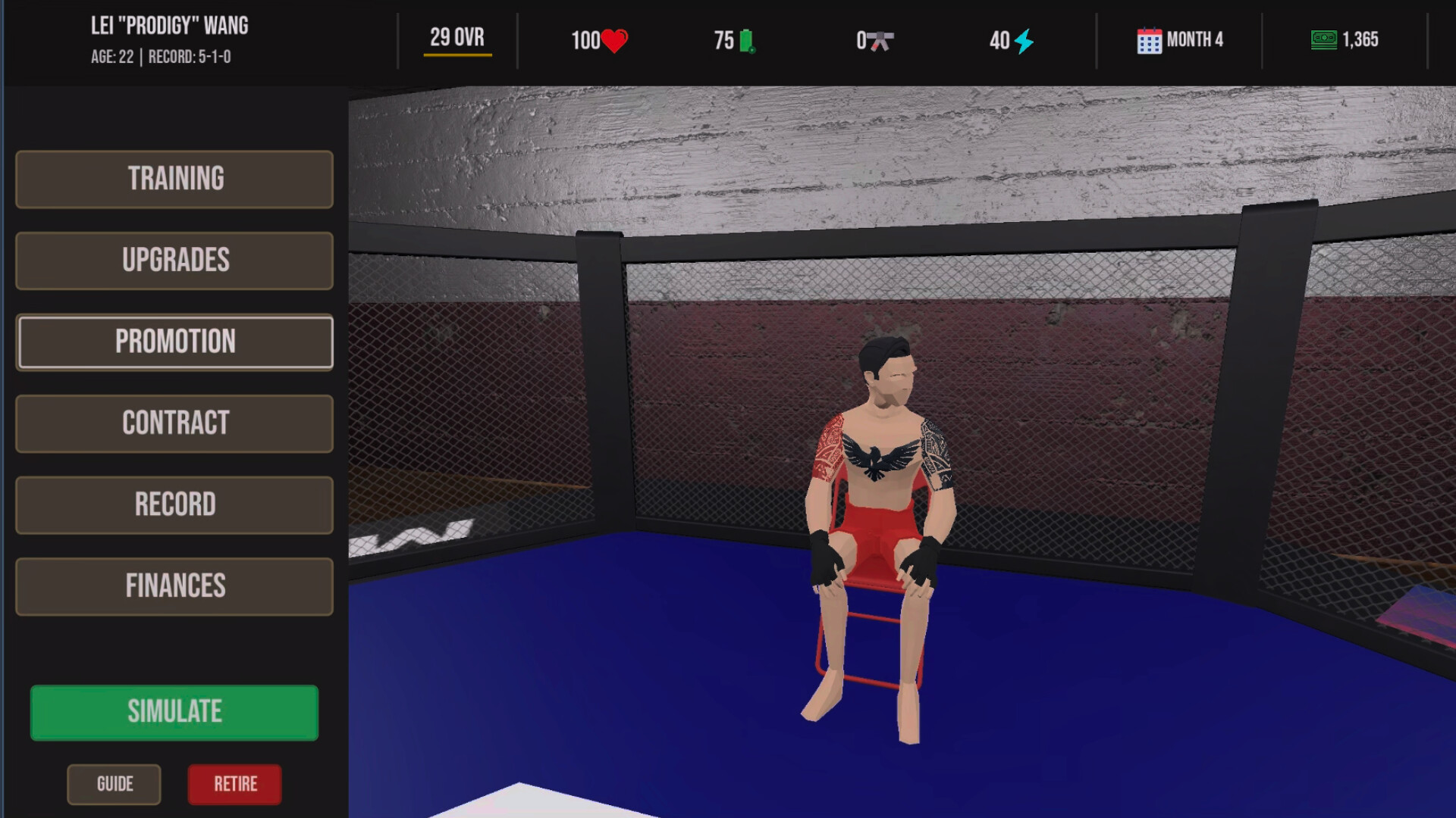MMA Career Simulator screenshot 4