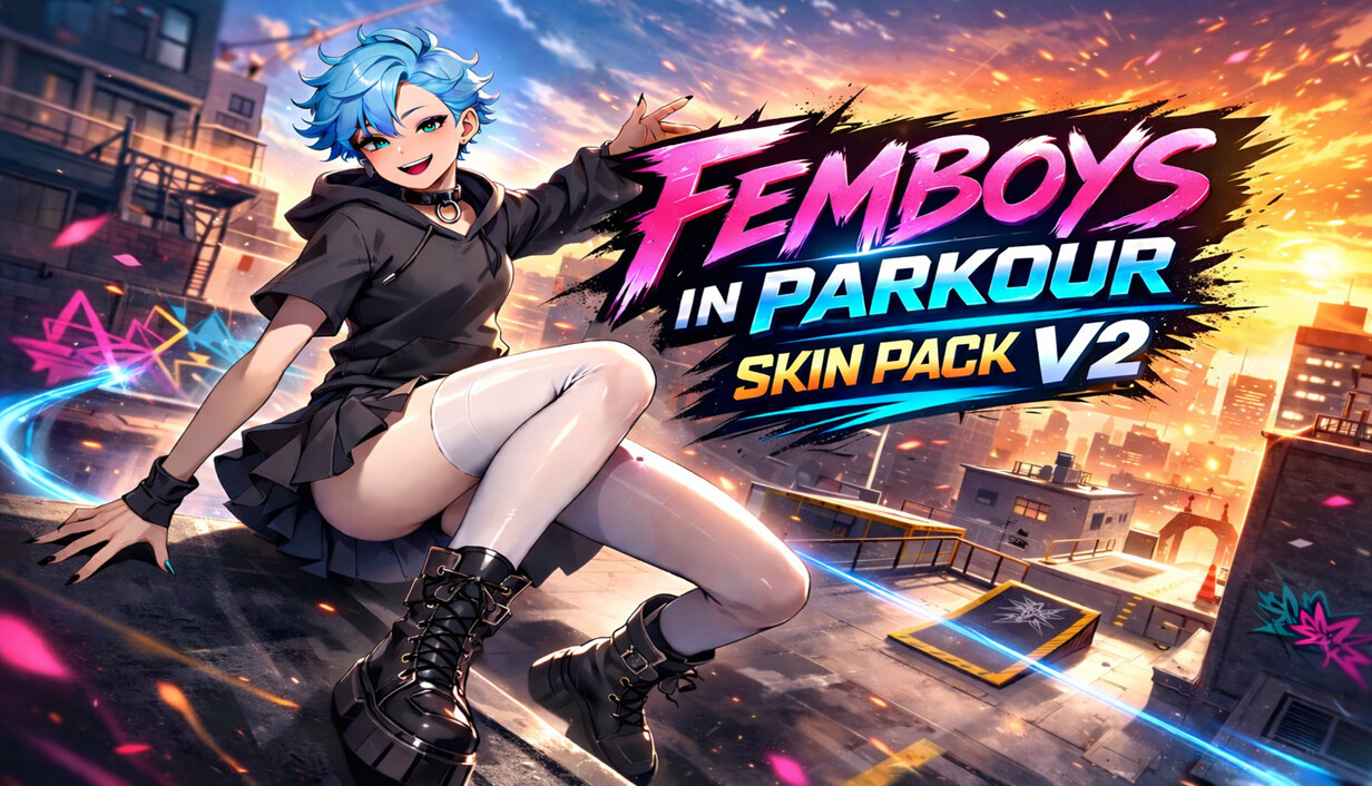 Femboys in Parkour Skin Pack V2