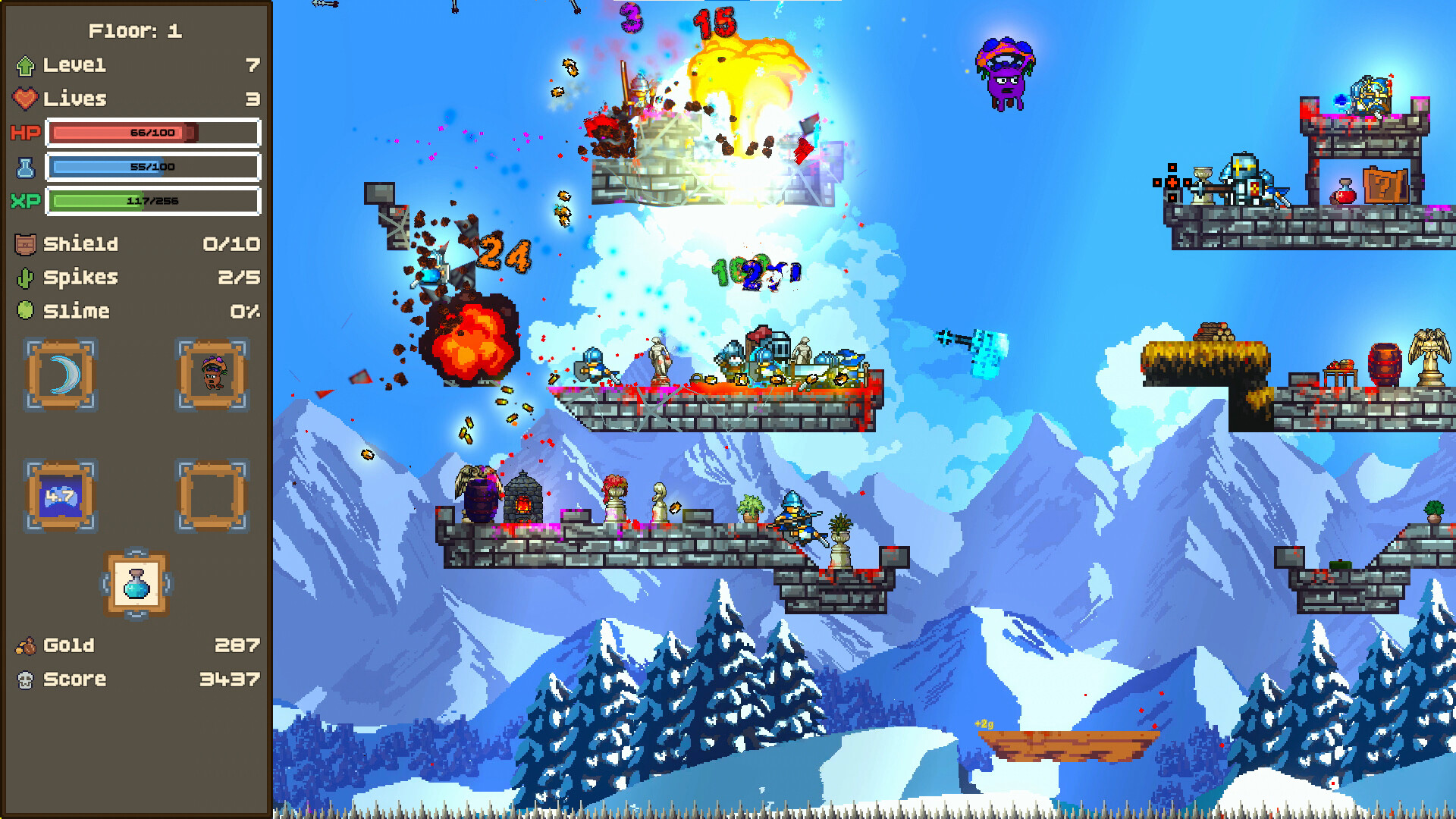 Shroomanoid: breakout action roguelike screenshot 2