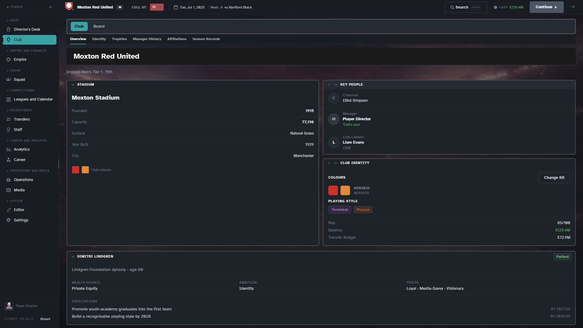 Director of Management: Football Club screenshot 1