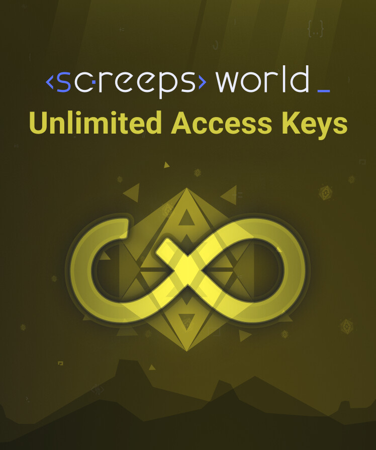 Screeps: World - Unlimited Access Keys