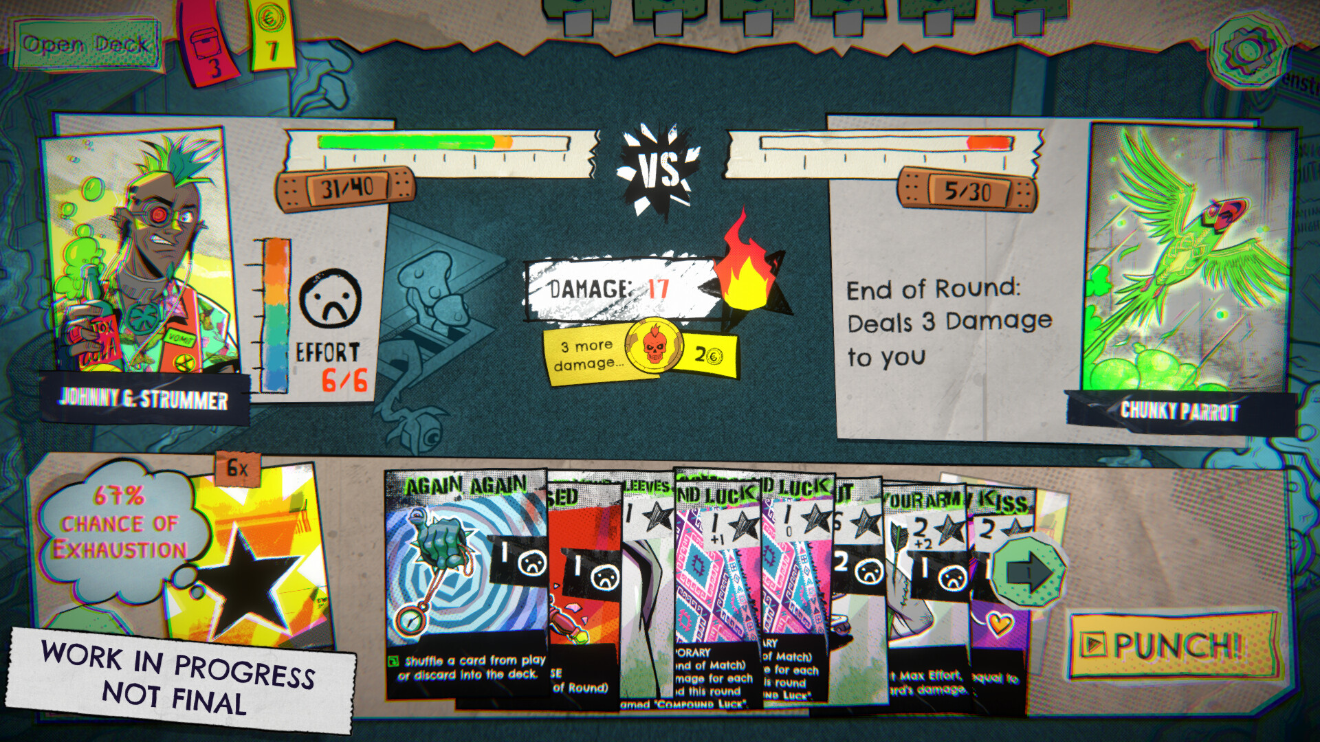 Lucky Punk: a push your luck Deckbuilder screenshot 2
