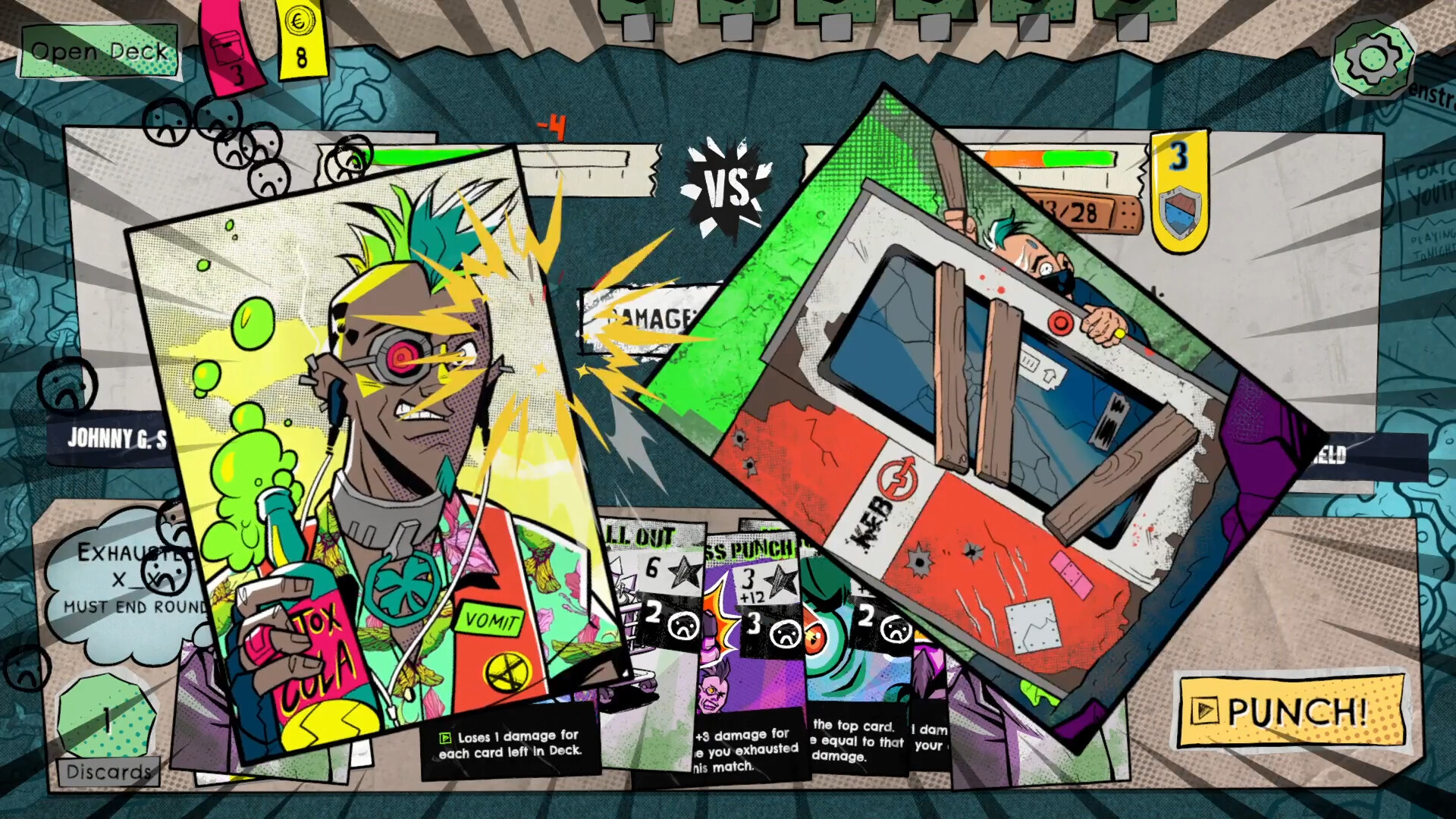 Lucky Punk: a push your luck Deckbuilder trailer