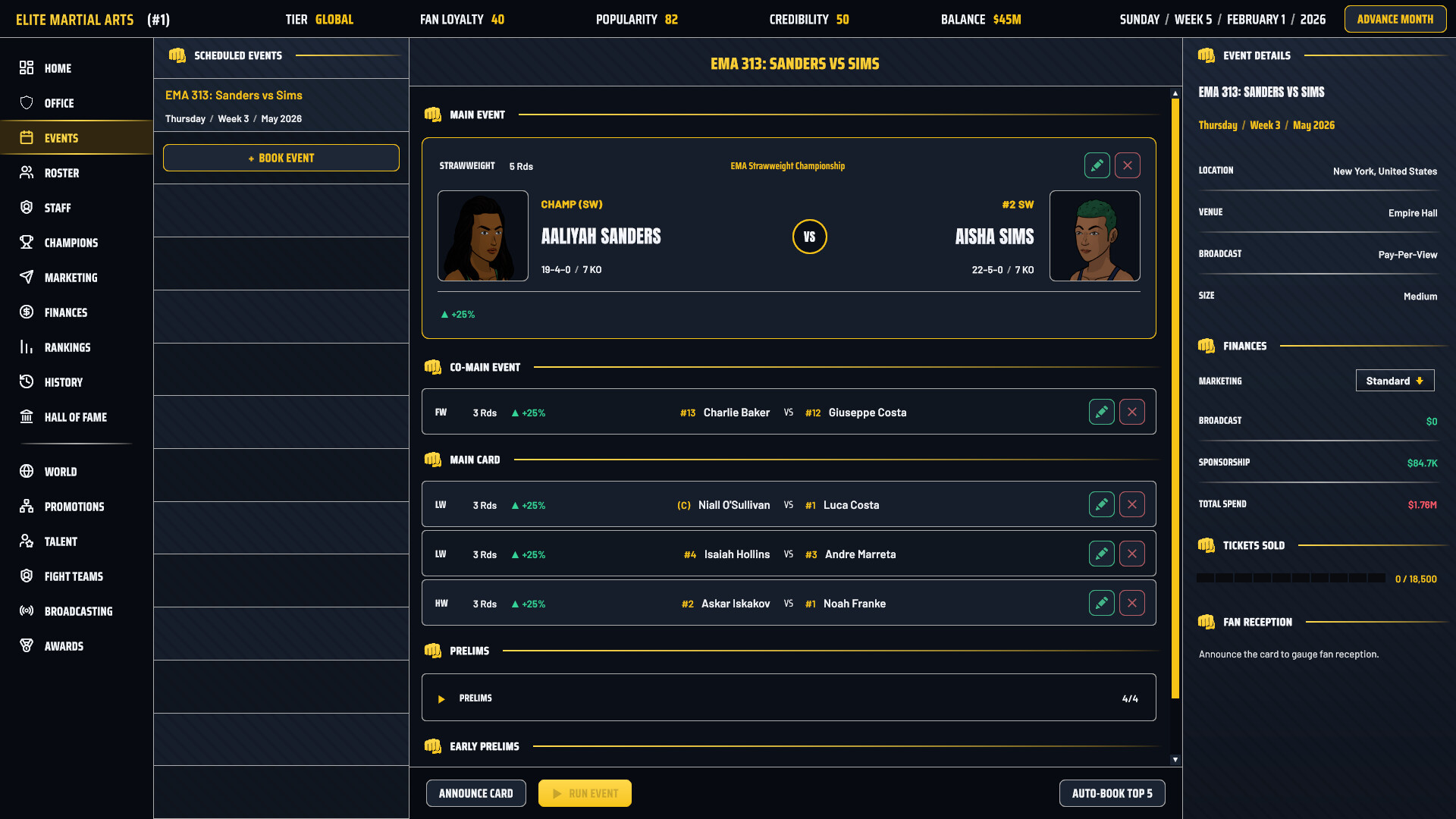 MMA Sim King screenshot 1