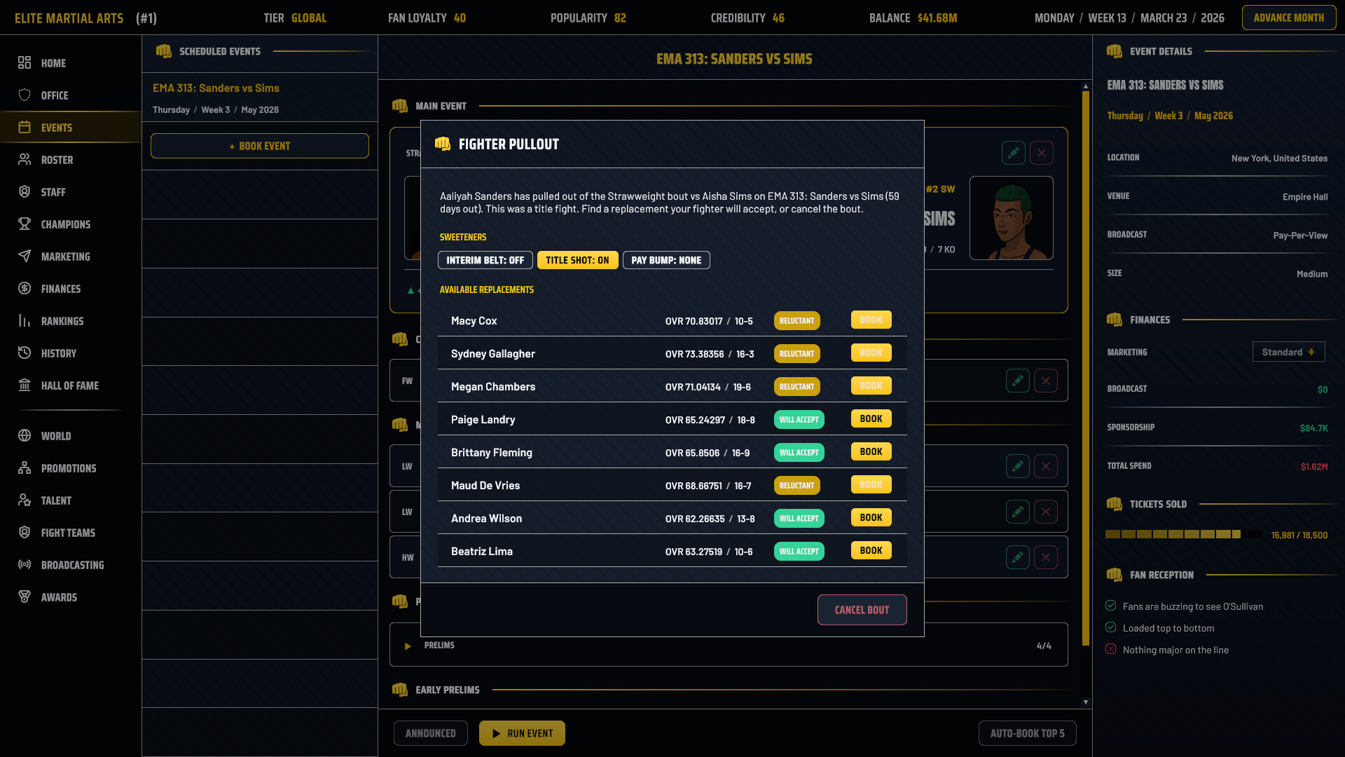 MMA Sim King screenshot 4