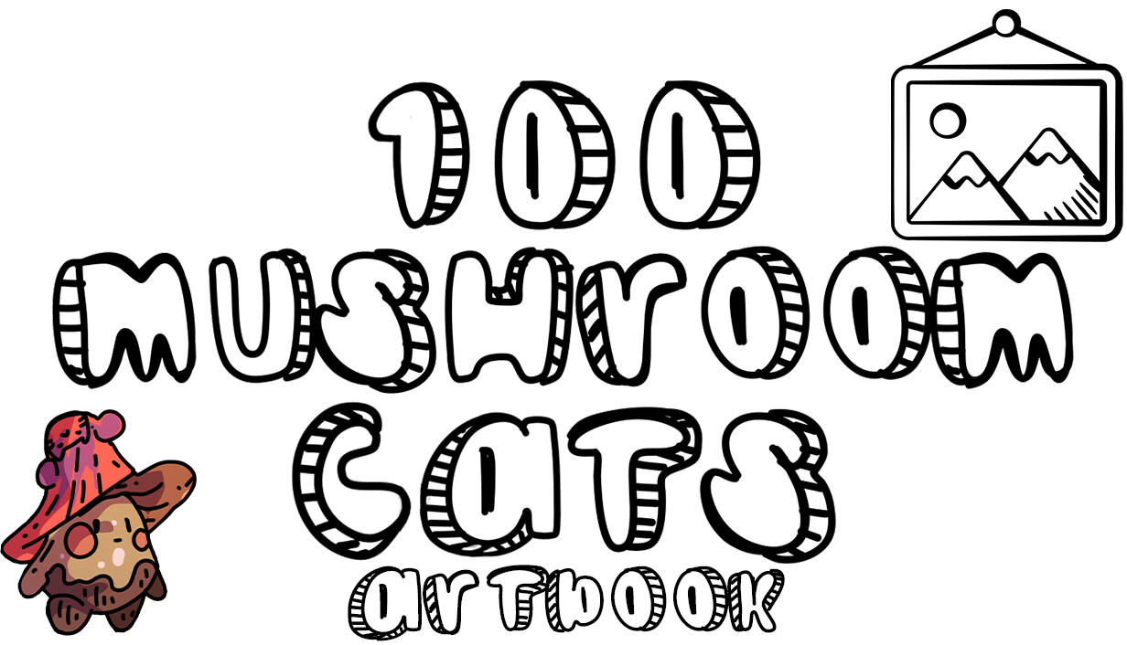 100 Mushroom Cats - Artbook