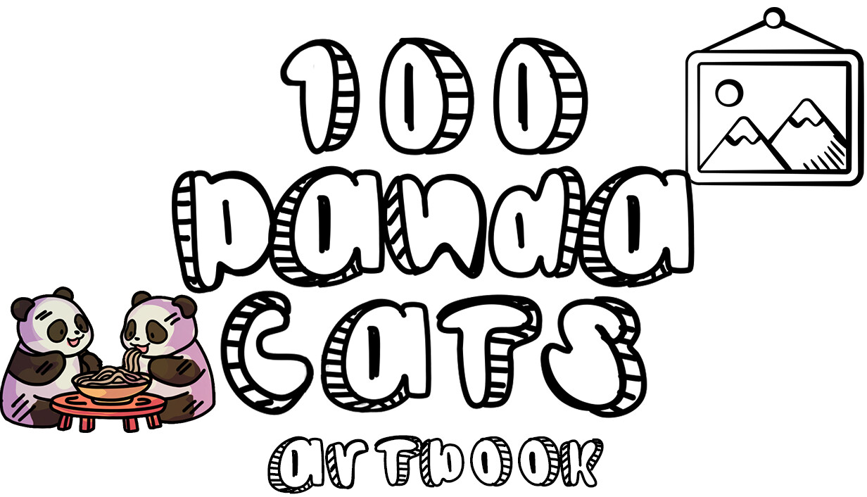 100 Panda Cats - Artbook