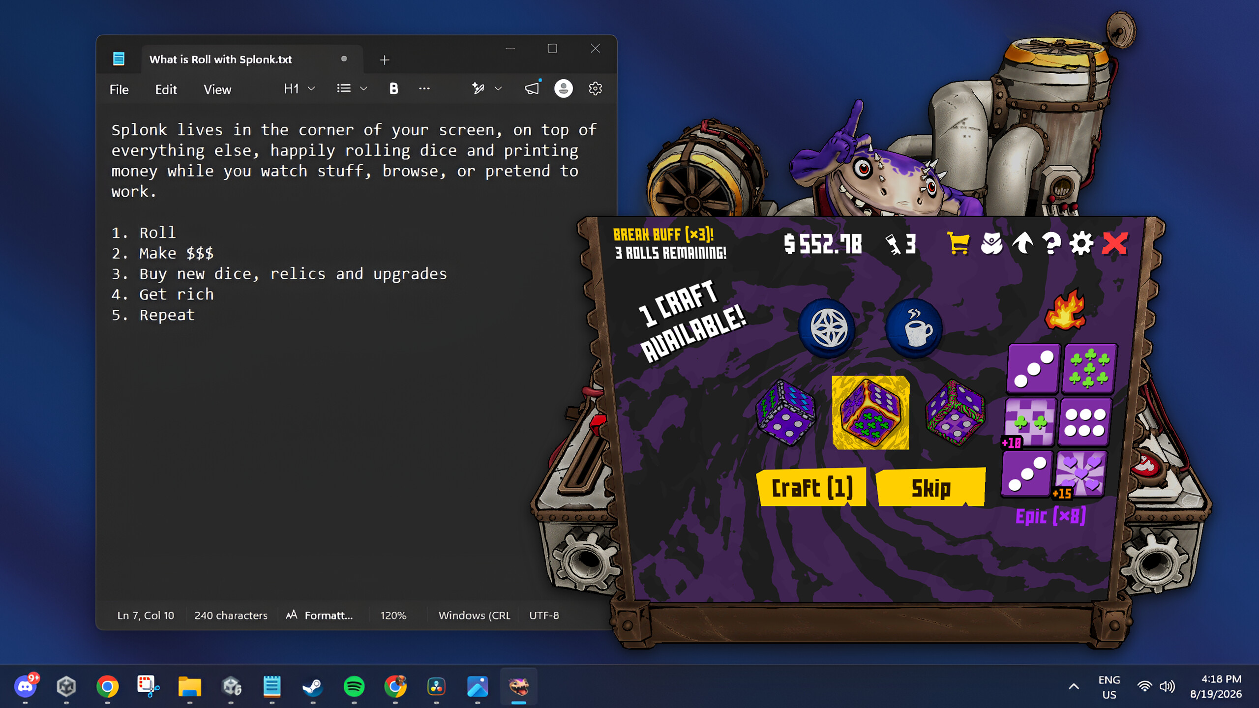 Roll with Splonk screenshot 3
