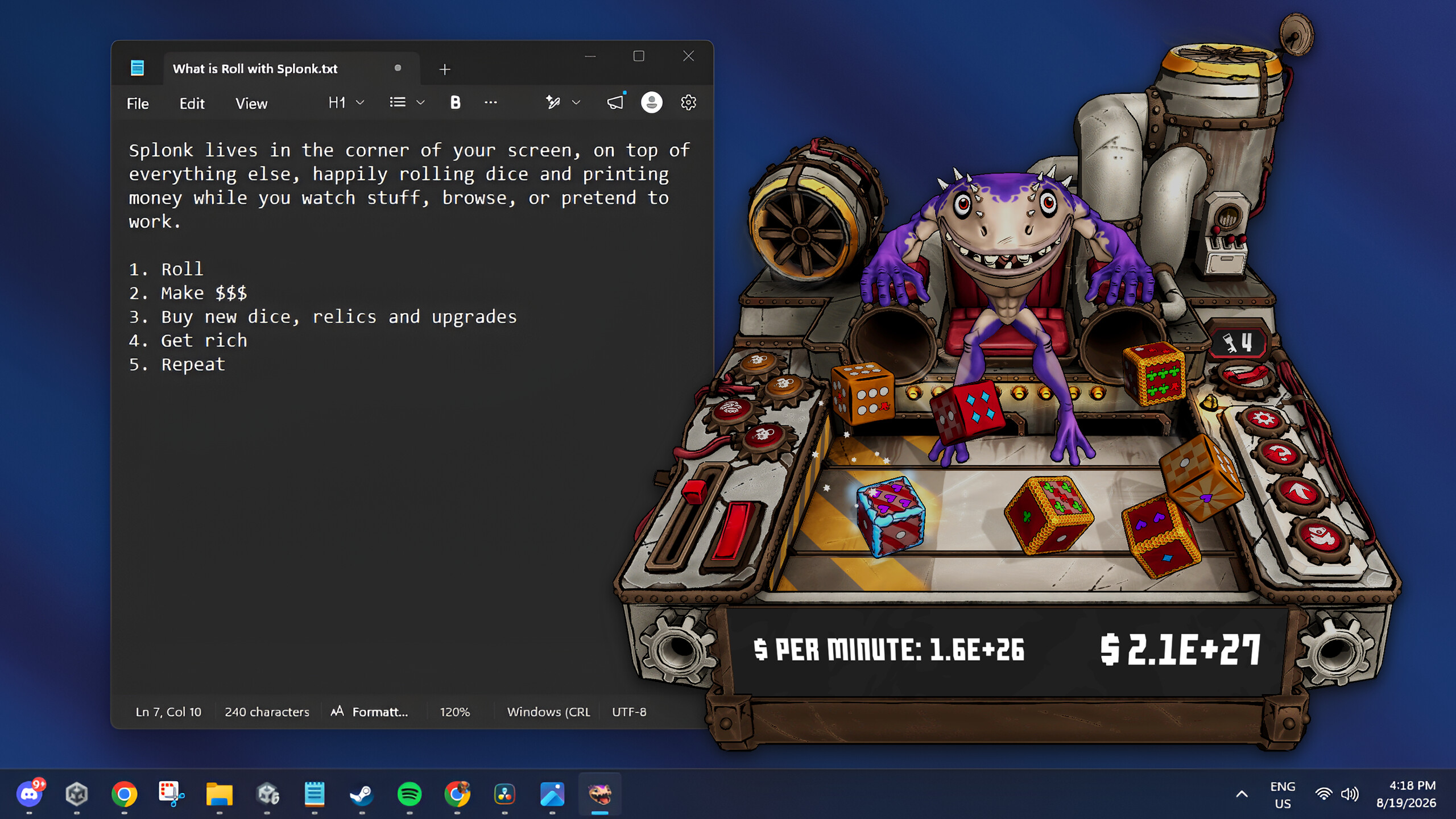 Roll with Splonk screenshot 2