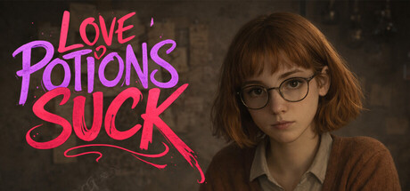 Cover art from Love Potions Suck: A Visual Novel