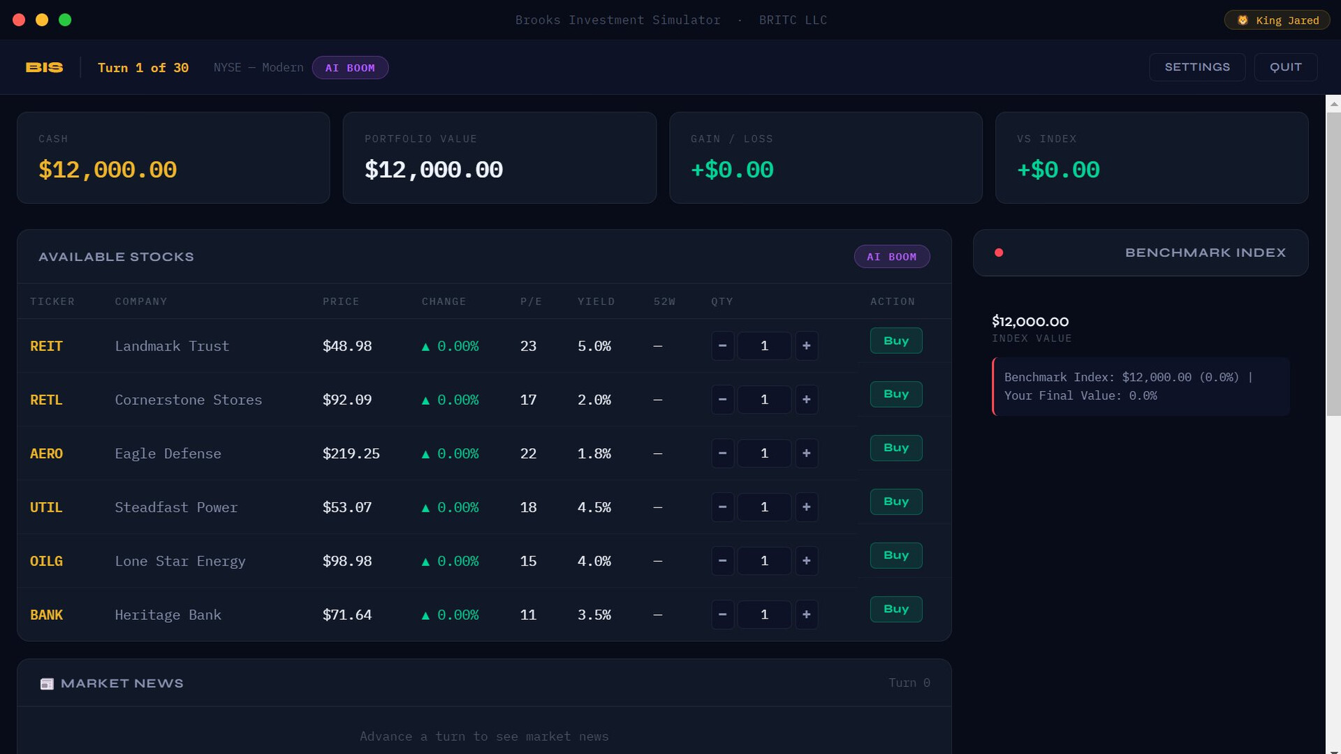 Brooks Investment Simulator screenshot 4