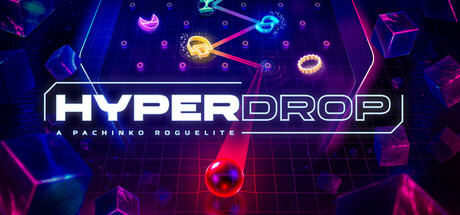 Cover art from HYPERDROP: A Pachinko Roguelite