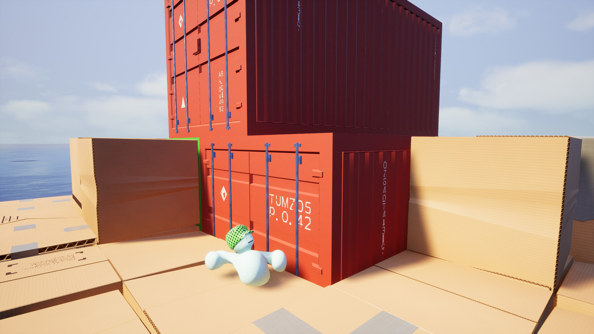 A GAME of stacking cardboard boxes AND DROWNING YOUR FRIENDS screenshot 2