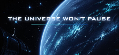 Cover art from The Universe Won't Pause