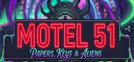 Cover art from Motel 51: Papers, Keys & Aliens