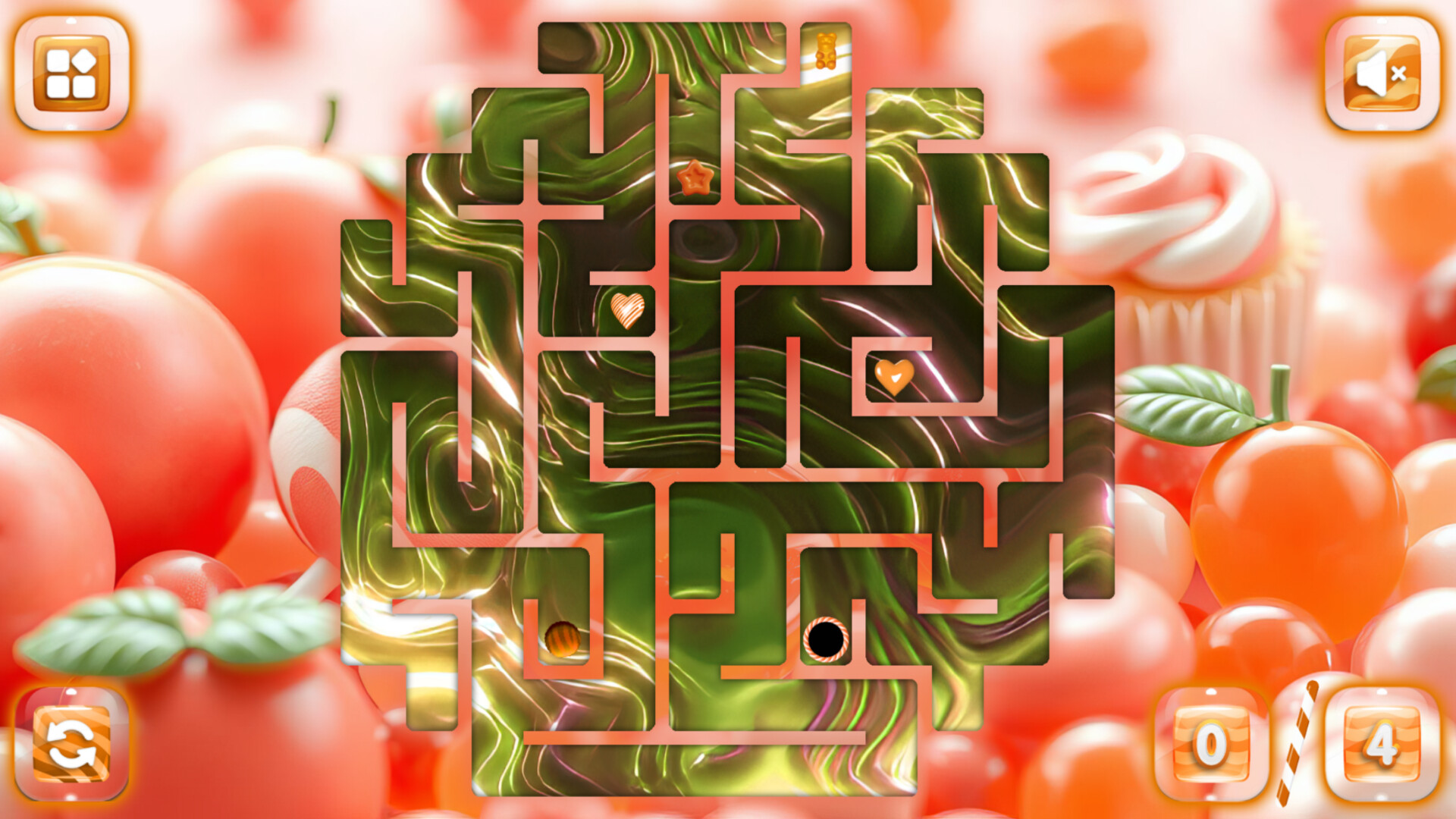 Sweetie Candy Maze: Coral Peach screenshot 3
