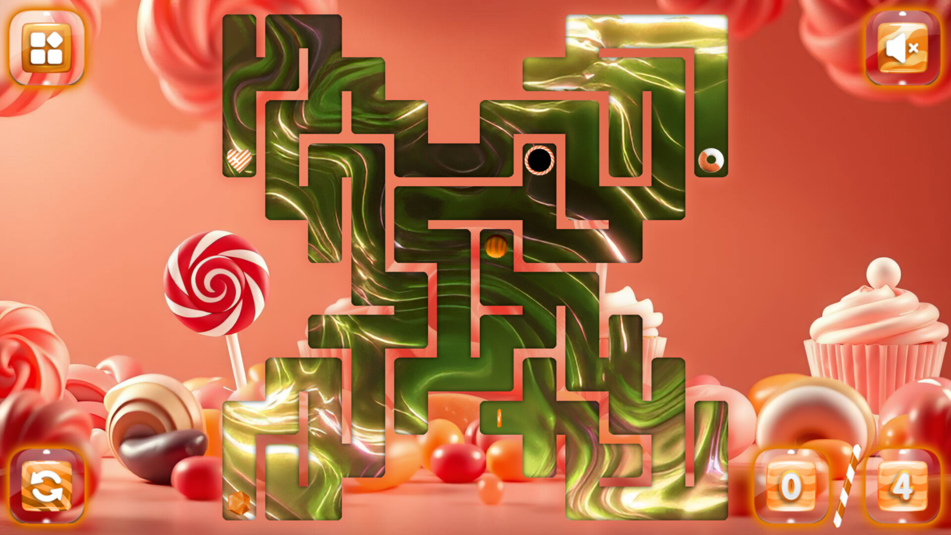Sweetie Candy Maze: Coral Peach screenshot 4