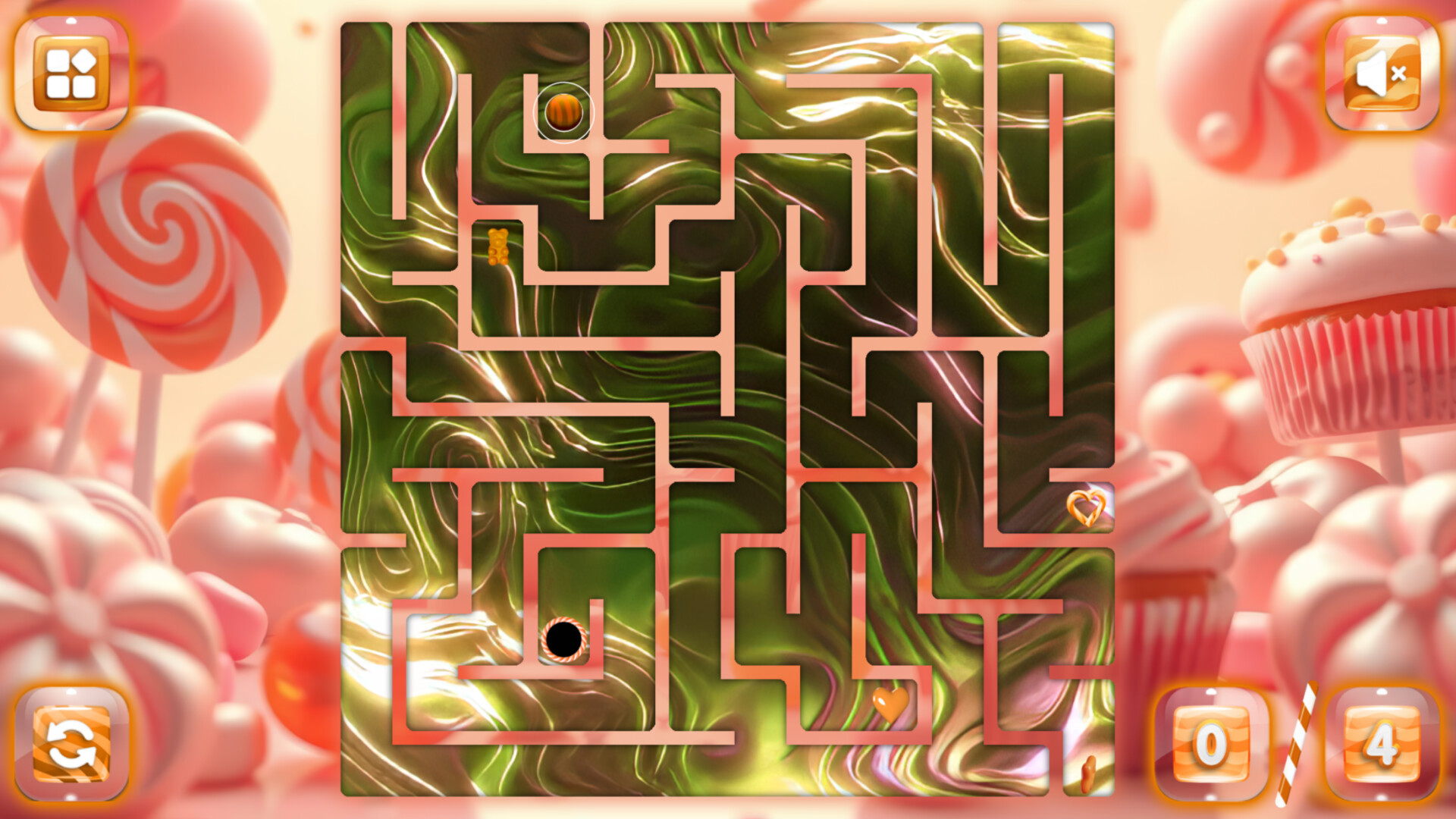 Sweetie Candy Maze: Coral Peach screenshot 5