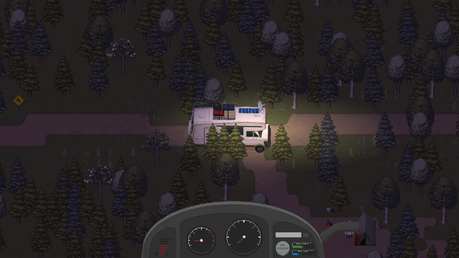 In the Van trailer