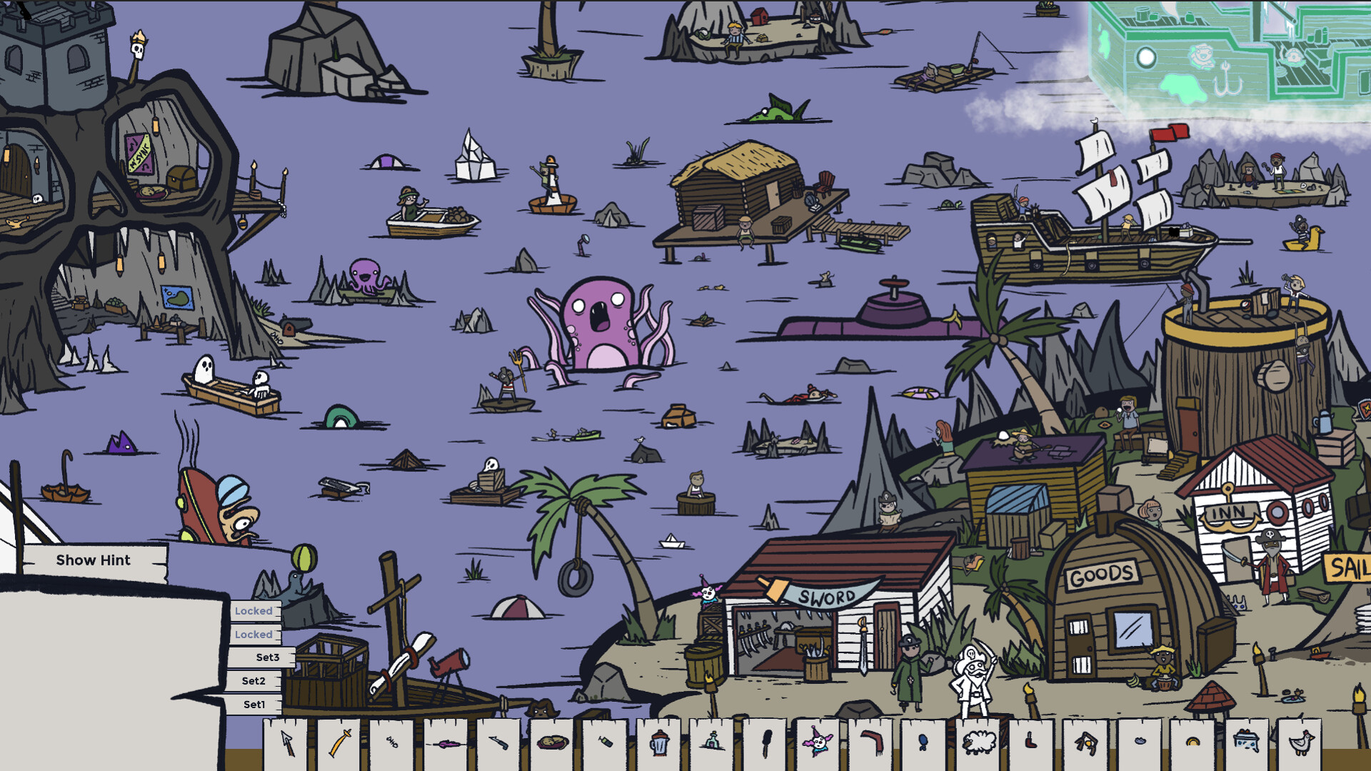 Of Nooks and Nonsense: A Pirate Hidden Object Game screenshot 2