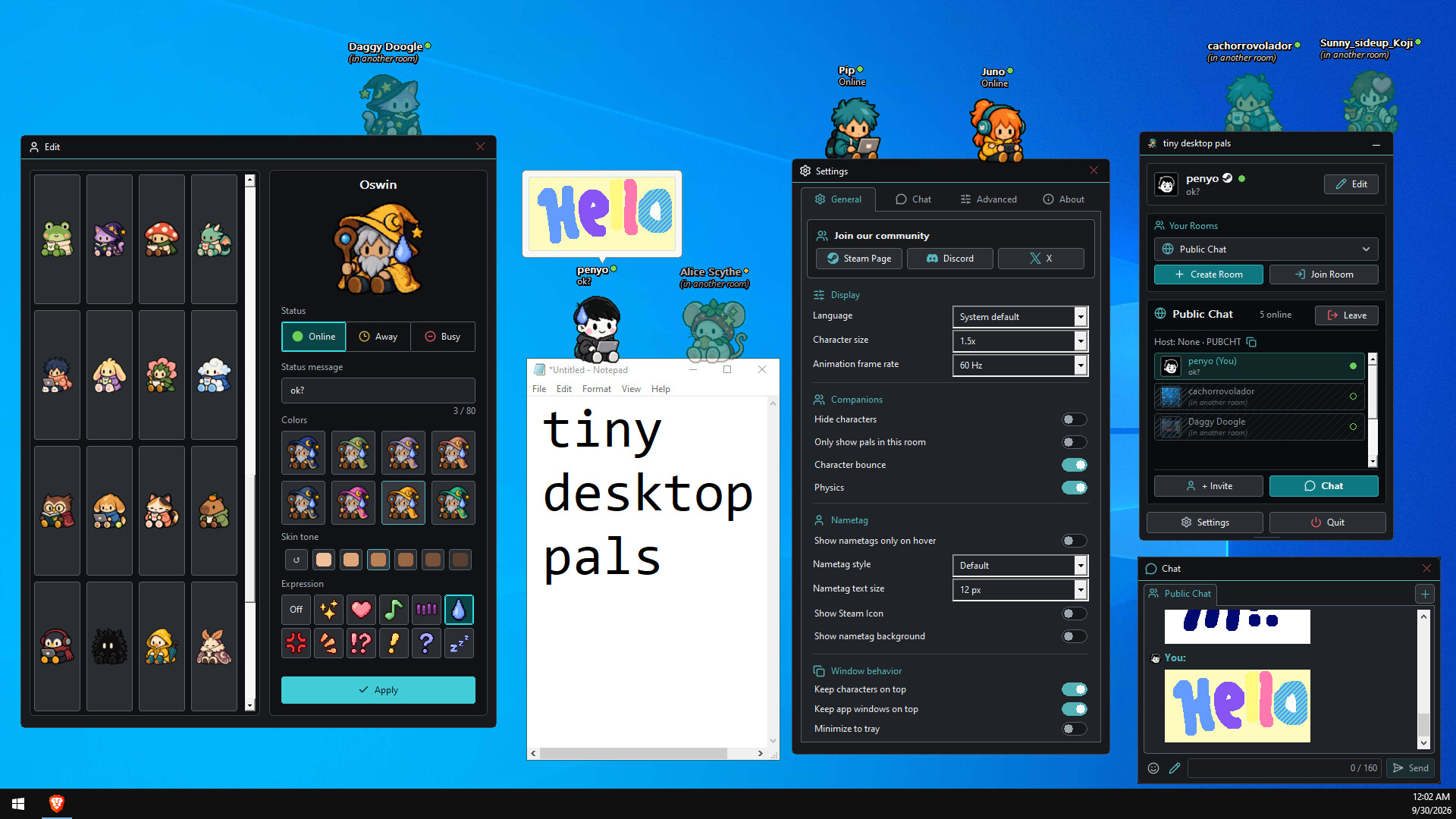 tiny desktop pals screenshot 2