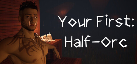 Cover art from Your First Half-Orc: A Fantasy Gay Sex Encounter in VR