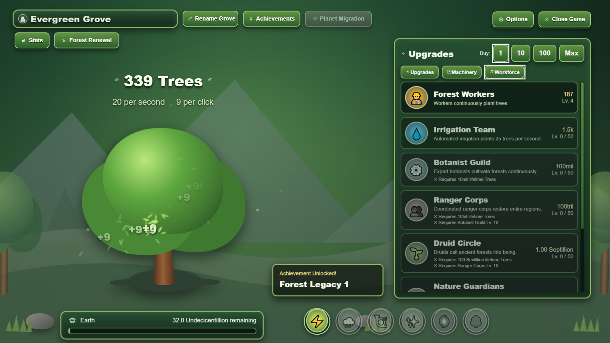 Evergreen Clicker screenshot 2