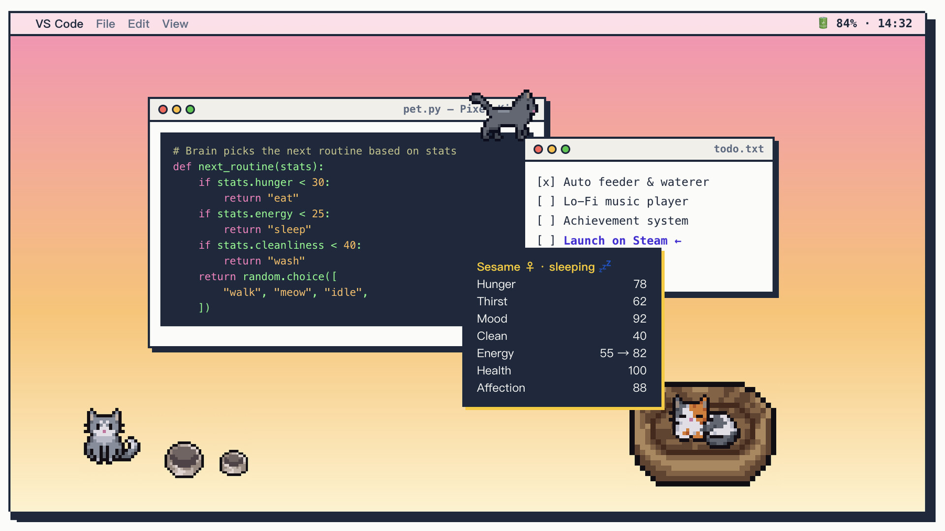 Pixel Kitten Desktop trailer